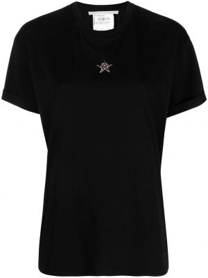 T-shirt con motivo a stelle Stella Mccartney nero
