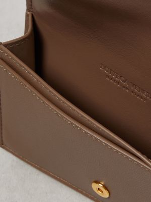 Кожаный кошелек Bottega Veneta коричневый