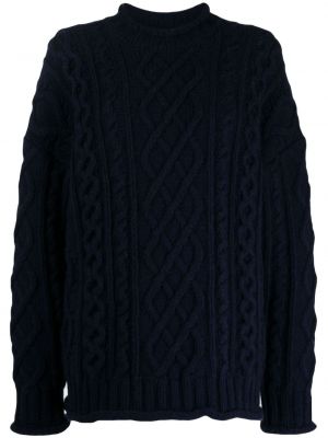 Sweter z okrągłym dekoltem Studio Tomboy niebieski