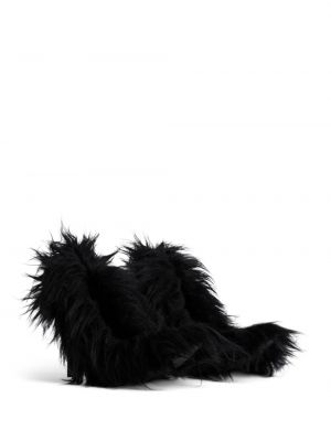 Escarpins en fourrure Balenciaga noir