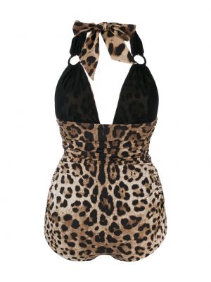Bañador leopardo Dolce & Gabbana marrón