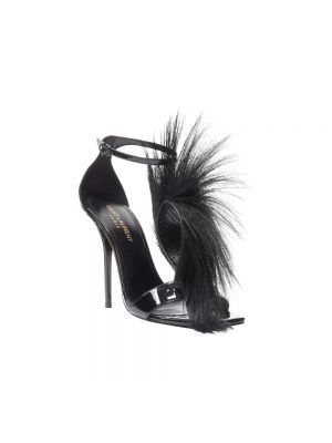 Sandalias de cuero Yves Saint Laurent Vintage negro