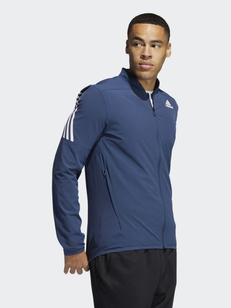 Синяя олимпийка в полоску Adidas