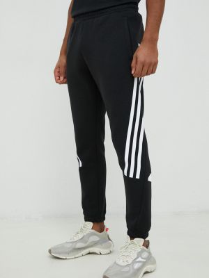 Панталон с принт Adidas черно