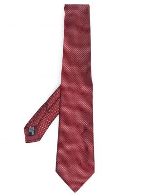 Pöttyös selyem nyakkendő Giorgio Armani piros