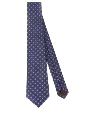 Шелковый галстук с принтом Canali синий