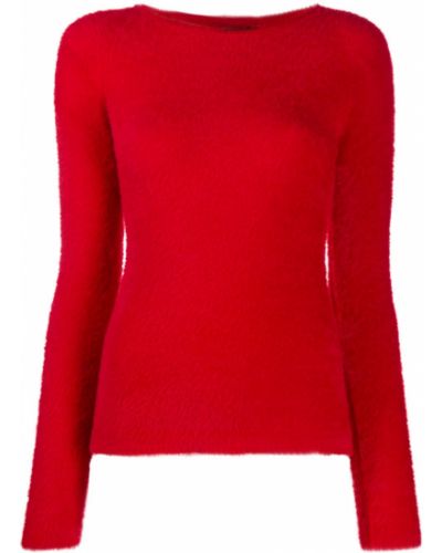 Jersey de tela jersey de cuello redondo Emporio Armani rojo