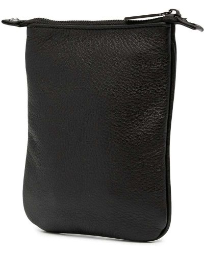 Kožená kabelka s výšivkou Discord Yohji Yamamoto černá