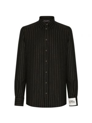 Koszula w paski Dolce And Gabbana czarna