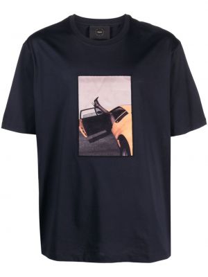 Kokvilnas t-krekls ar apdruku Limitato zils
