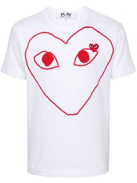 T-shirt Comme Des Garçons Play hvid