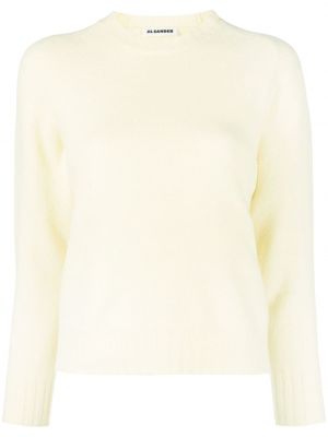 Vuneni džemper s okruglim izrezom Jil Sander žuta