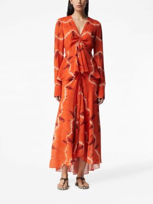 Batikované dlouhá sukně s potiskem Altuzarra oranžové