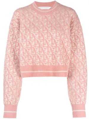 Sweter żakardowy Palm Angels różowy