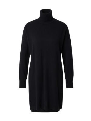 Pletena obleka Sisley črna