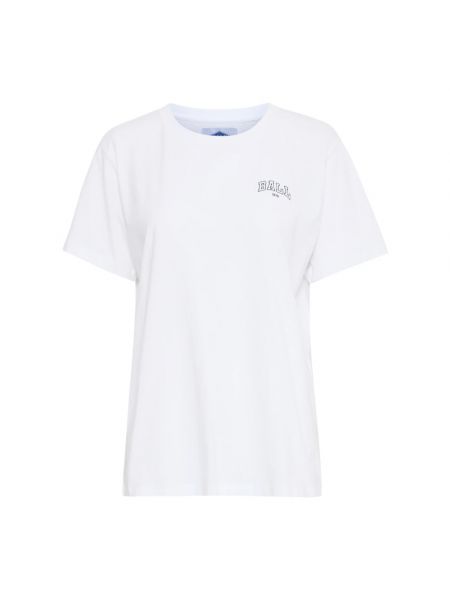 Koszulka z nadrukiem z nadrukiem w kolorze melanż Ball biała