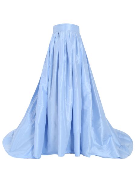Шелковая длинная юбка Carolina Herrera голубая