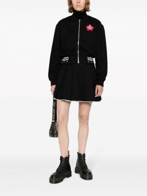 Květinová bomber bunda na zip Kenzo černá