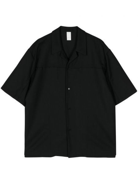 Chemise en laine avec manches courtes Attachment noir
