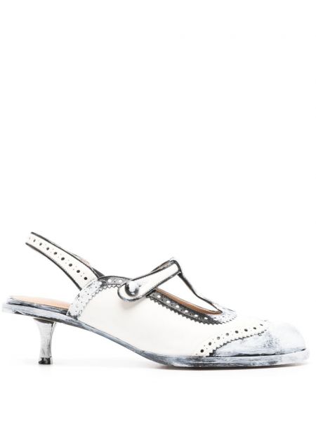 Slingback pumper med stropper Maison Margiela hvid