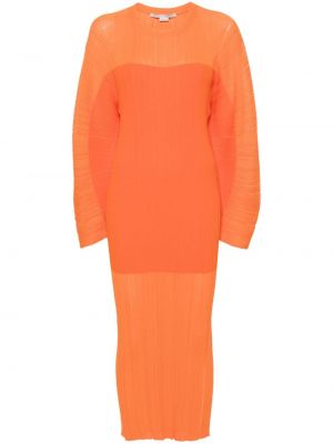 Midi šaty Stella Mccartney oranžová