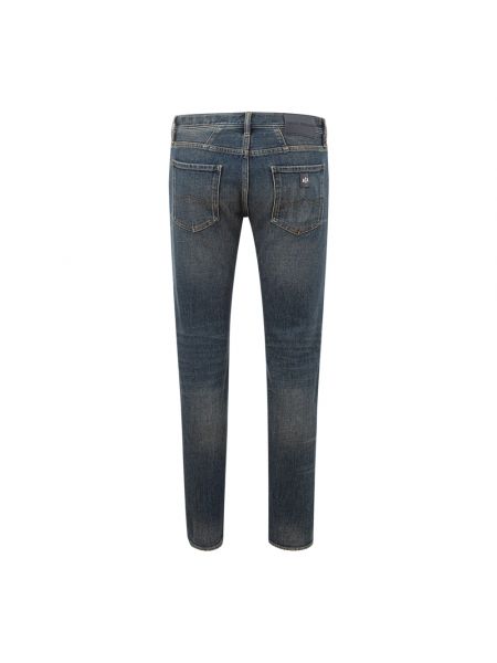 Jeansy skinny slim fit bawełniane z kieszeniami Armani Exchange niebieskie