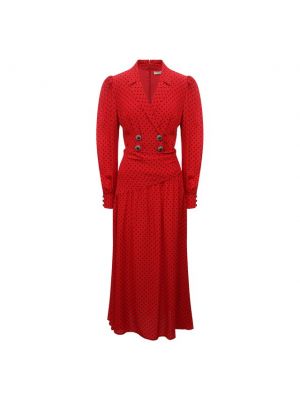 Шелковое платье Alessandra Rich, красное
