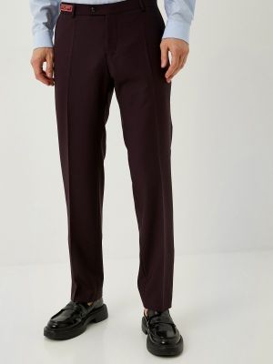 Бордовые классические брюки Van Cliff