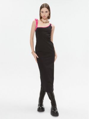 Дънкова рокля slim Versace Jeans Couture черно