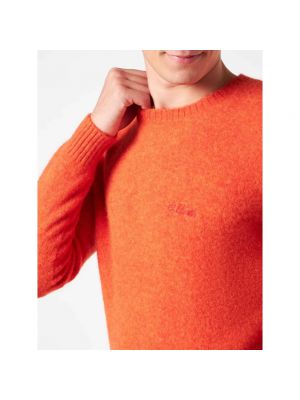Suéter con bordado de cuello redondo Mc2 Saint Barth naranja