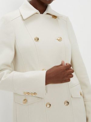 Пальто с карманами Wallis белое