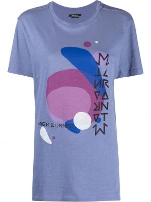Camiseta con estampado con estampado abstracto Isabel Marant azul
