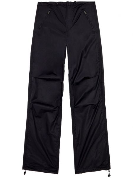 Карго панталони с ниска талия Diesel черно