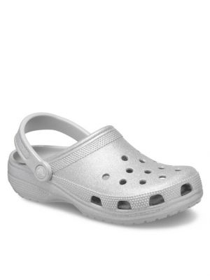 Sandale Crocs argintiu