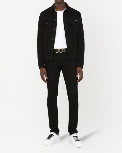 Bavlněná džínová bunda Dolce & Gabbana černá