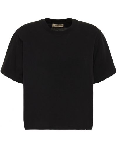 Džerzej bavlnené tričko Loulou Studio čierna