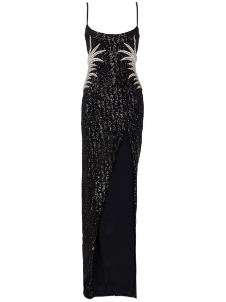 Φόρεμα με τιράντες με κέντημα Balmain μαύρο