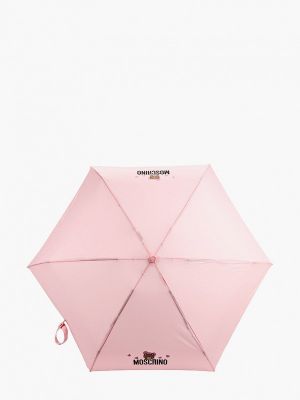 Складной зонт Moschino, розовый