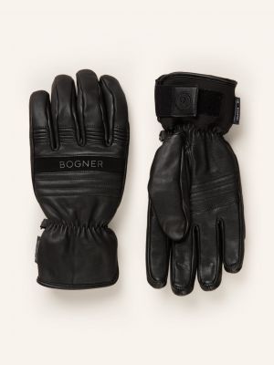 Czarne rękawiczki Bogner