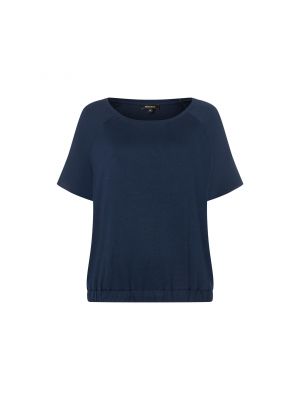 Jednofarebné viskózové priliehavé tričko More & More - modrá