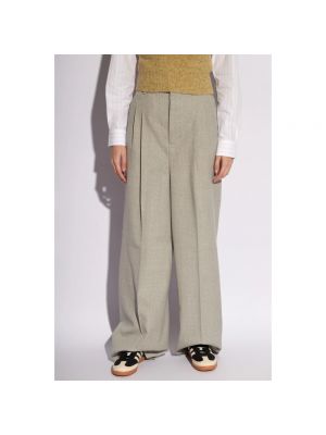 Pantalones de lana bootcut Ami Paris gris