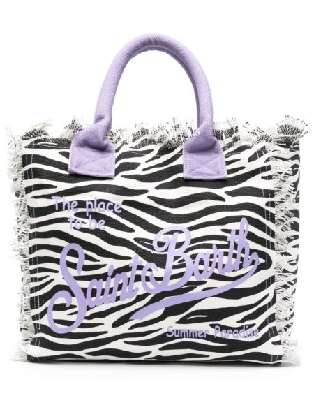 Zebra mintás táska strandra nyomtatás Mc2 Saint Barth