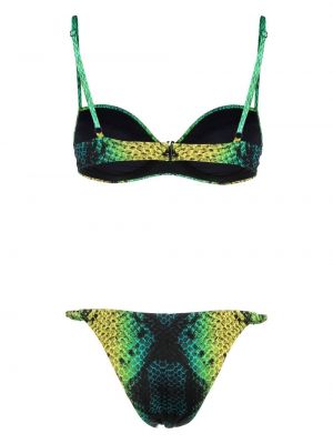 Bikini z nadrukiem Noire Swimwear zielony