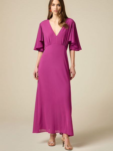 Длинное платье Oltre розовое