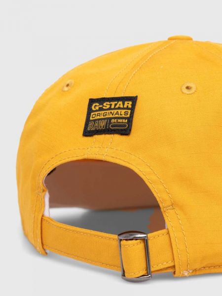 Șapcă din bumbac cu stele G-star Raw galben