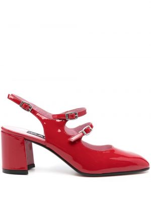 Полуотворени обувки с отворена пета Carel Paris червено