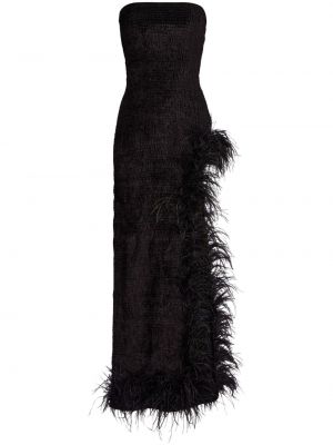 Večernja haljina sa perjem Retrofete crna