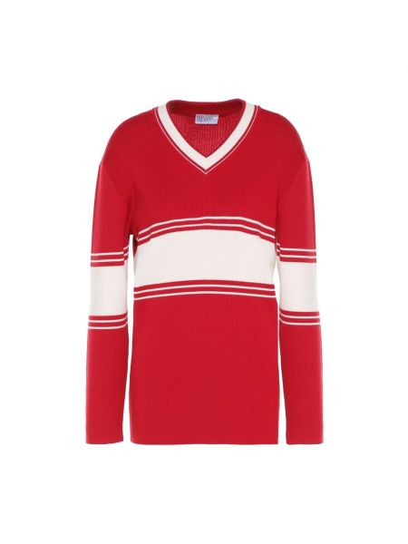 Czerwony sweter z dżerseju Red Valentino