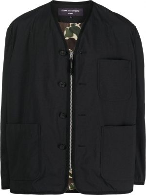 V-hals zip lett jakke Comme Des Garcons Homme svart