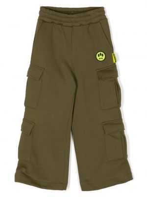 Pantaloni dritti di cotone Barrow verde